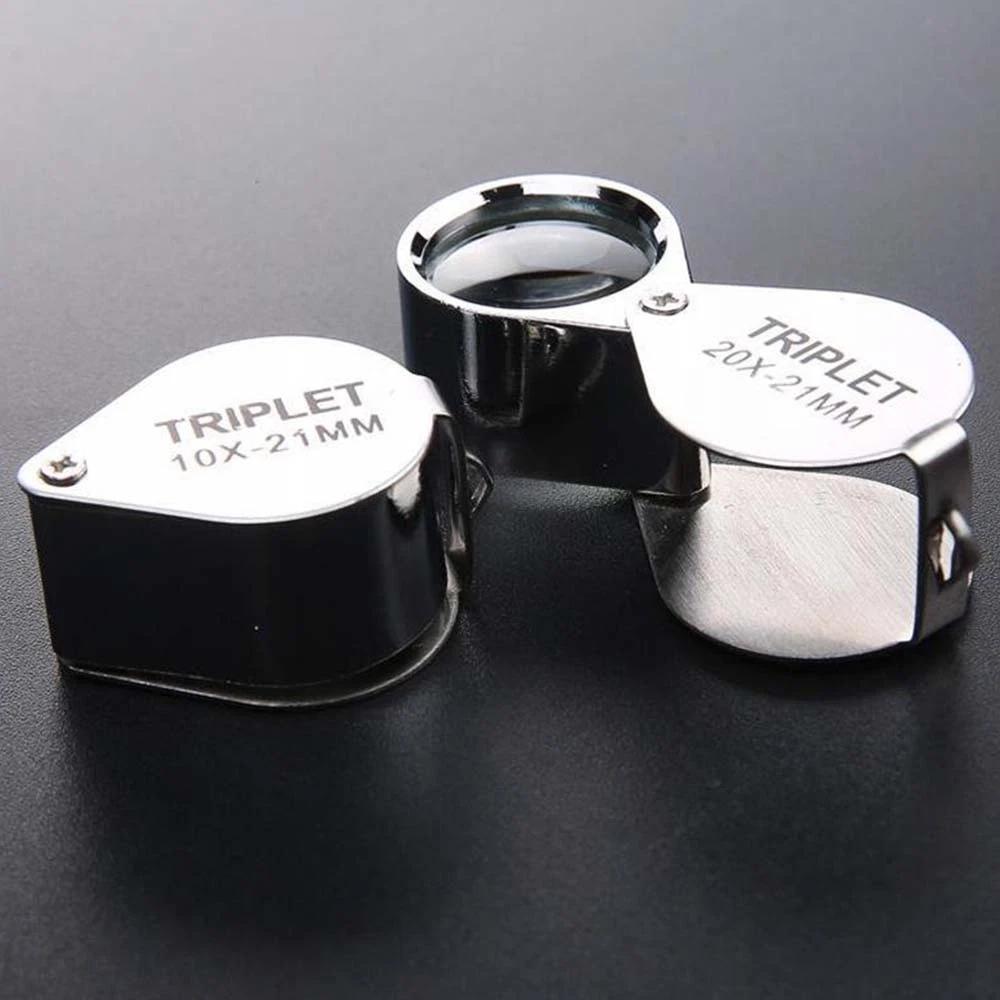 Glass 30 x 21mm Jewelers Pocket Jewellers Eye Loupe Magnifier Jewelry Magnifying