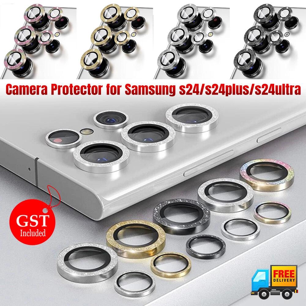 Glitter Bling Metal Ring Camera Lens Protector Cover For Samsung S24 Ultra S24+