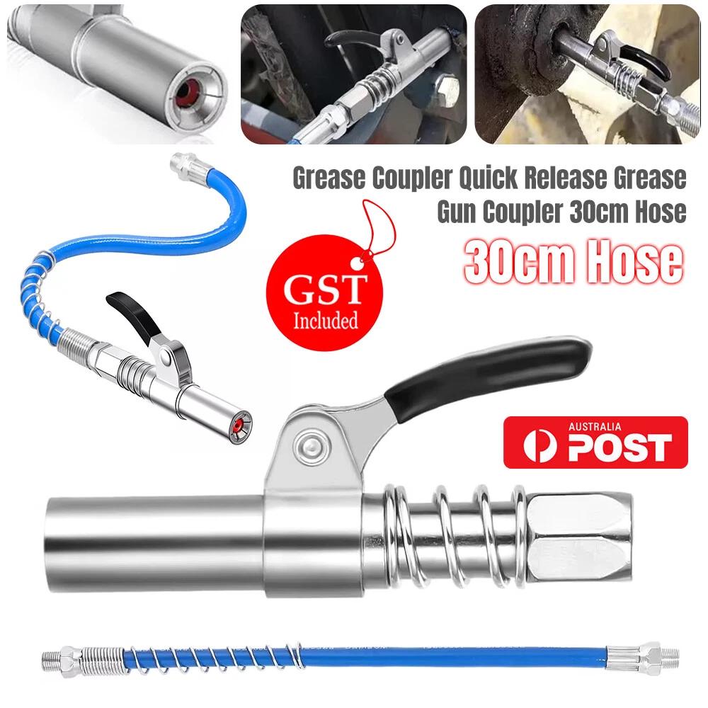 Grease Coupler Heavy-Duty Quick Release Grease Gun Coupler NPTI/8 10000PSI 1PCS