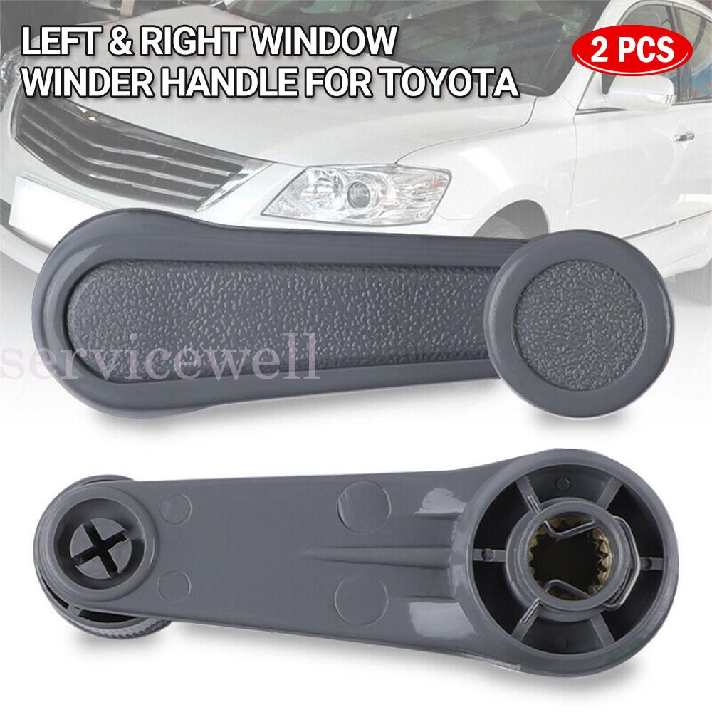 Grey Left and Right Window Winder Handle For Toyota Landcruiser HZJ75 FZJ75 Series