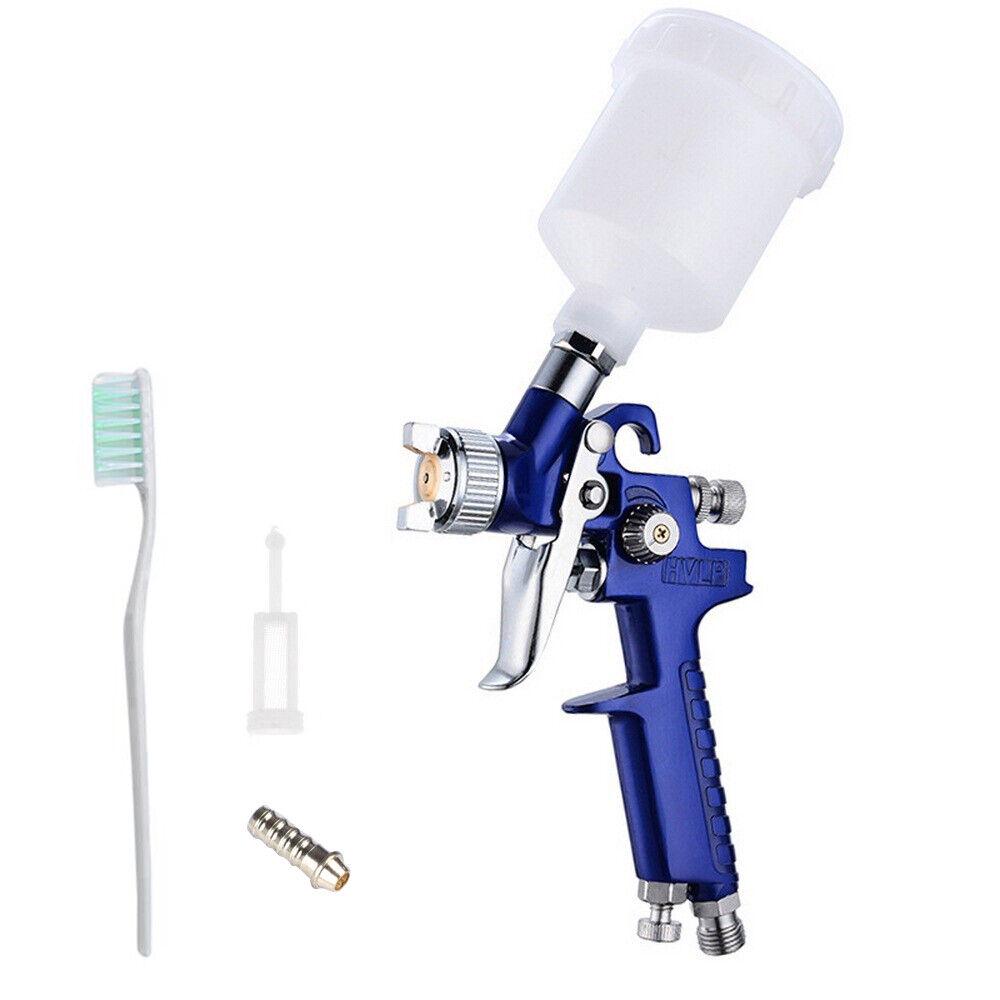 HVLP Air Spray Gun Kit Paint Gravity Feed Tips Air Sprayer Tool Set PVC 125ML AU - Image 5