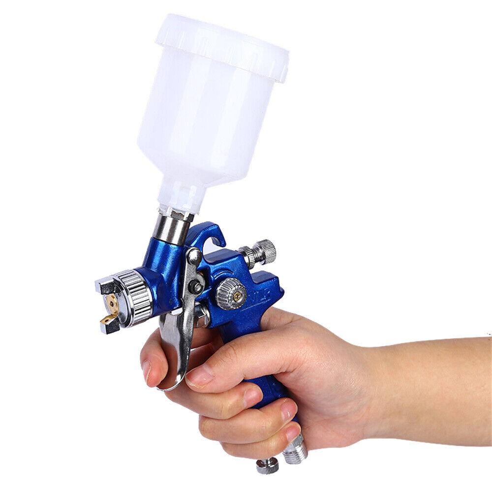 HVLP Air Spray Gun Kit Paint Gravity Feed Tips Air Sprayer Tool Set PVC 125ML AU - Image 6