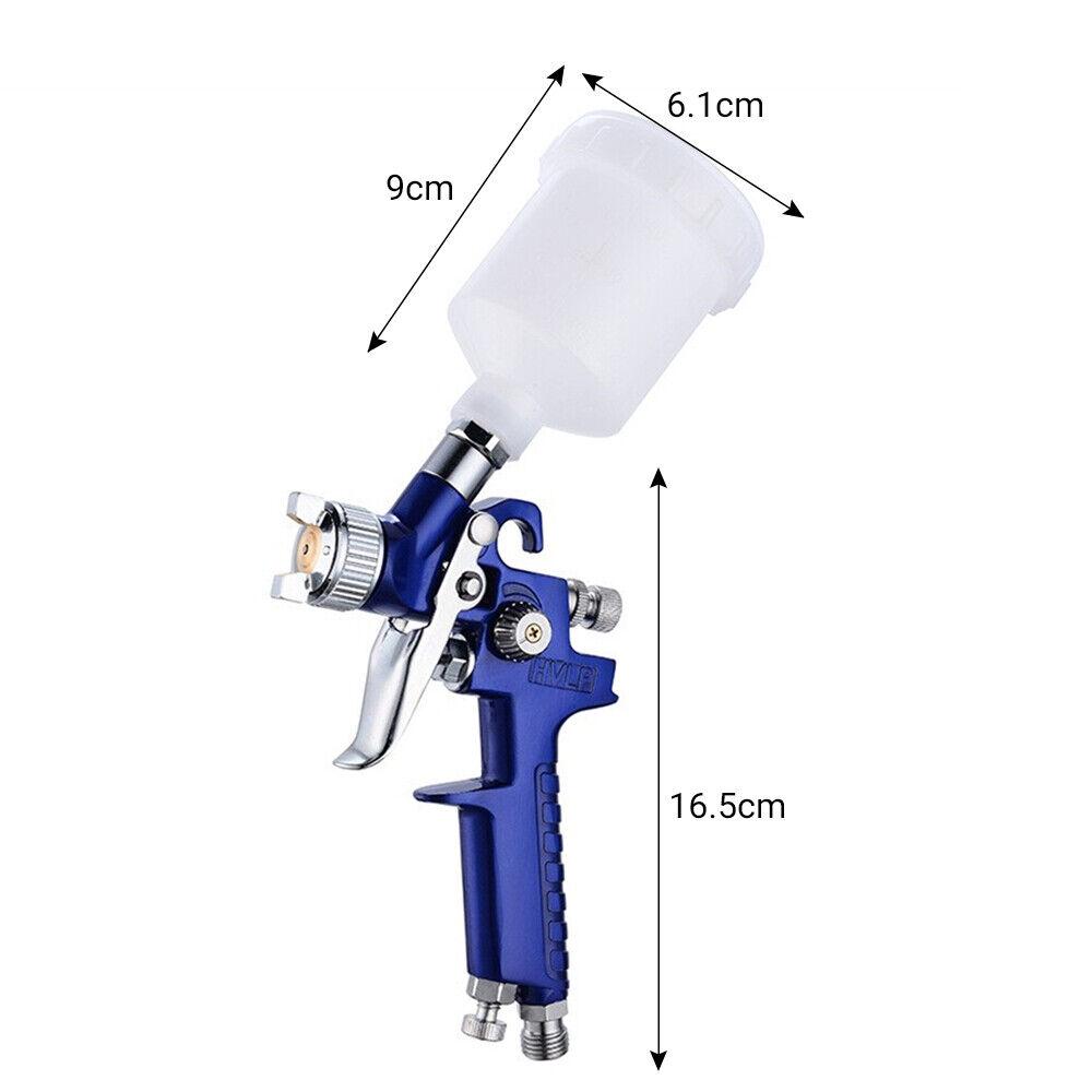 HVLP Air Spray Gun Kit Paint Gravity Feed Tips Air Sprayer Tool Set PVC 125ML AU - Image 7