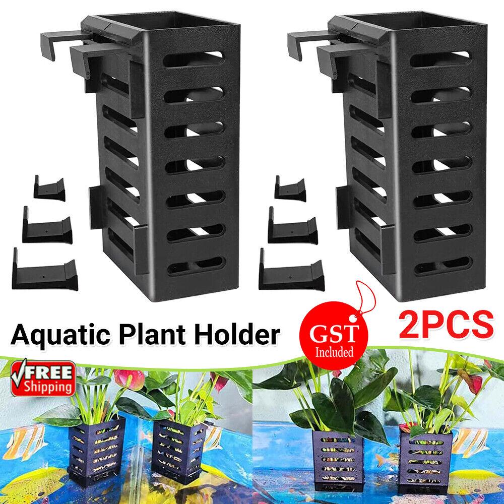 Hanging Aquarium Plant Holder, Aquatic Plant Pot with Hole, Aquarium Planter Cup