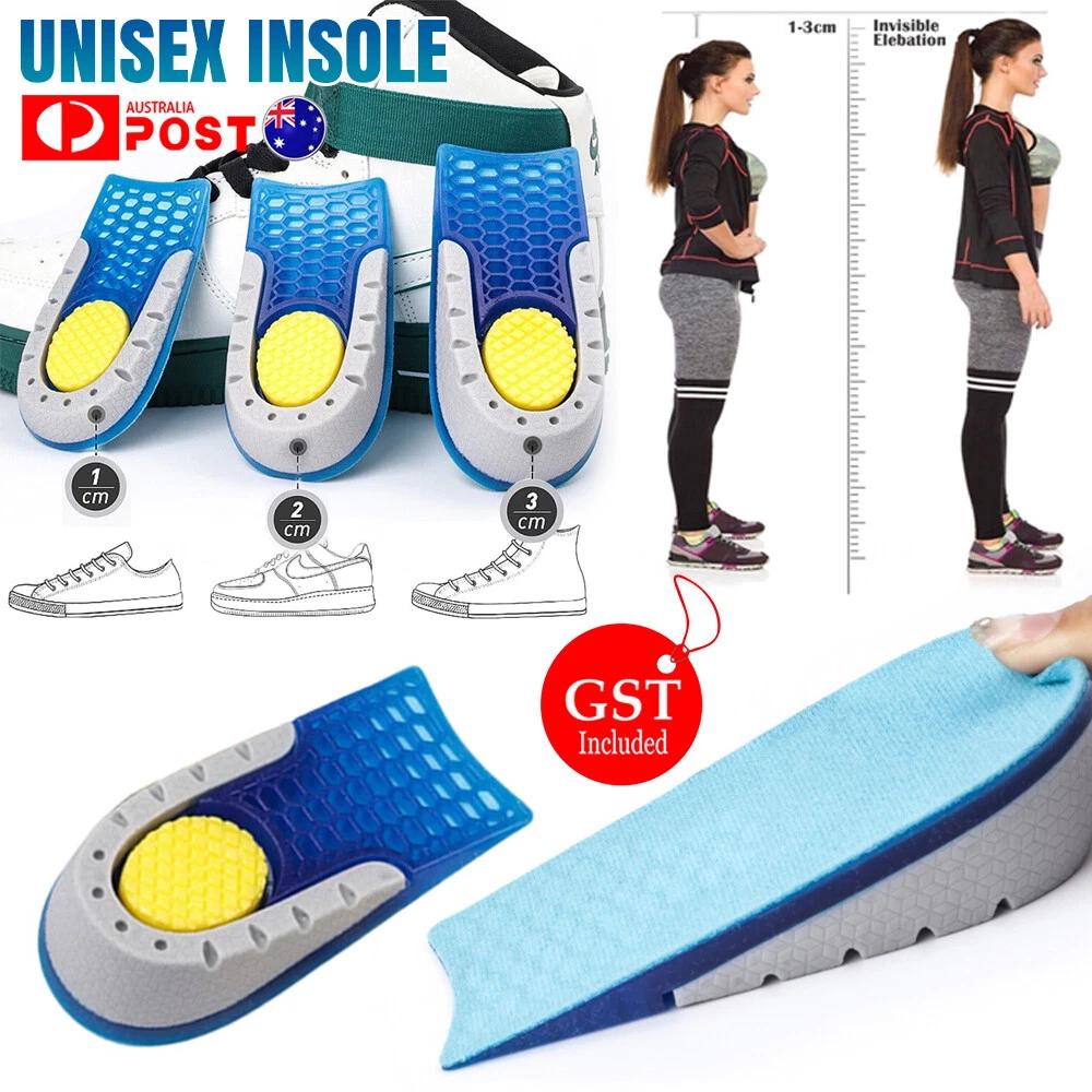 Height Increase Insole TPE Silicone Gel Heighten Lift Half Shoes Pad Men Women