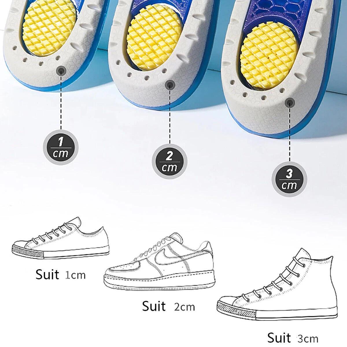 Height Increase Insole TPE Silicone Gel Heighten Lift Half Shoes Pad Men Women - Image 3