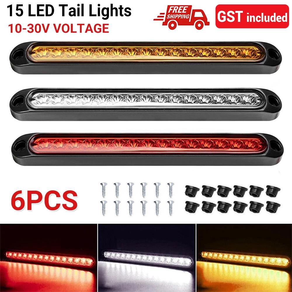 LED Tail Lights Brake Indicator Reverse Turn Signal Slim Strip Trailer UTE STOP