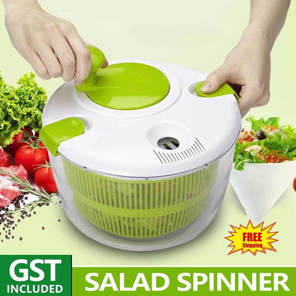 Large Capacity Salad Spinner Vegetable Lettuce Washer Dryer Bowl Container