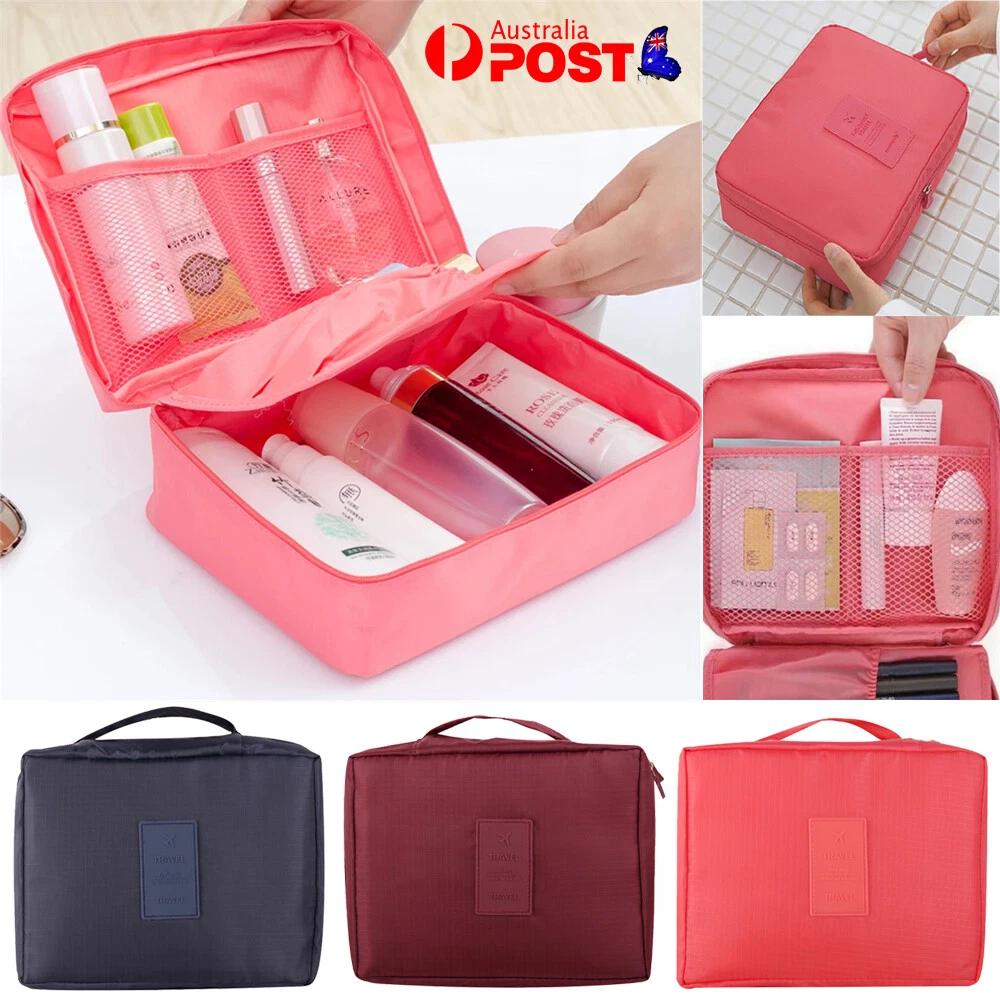 Large Travel Nylon Zipper Makeup Wash Bag Tools Portable Storage Pouch Organizer