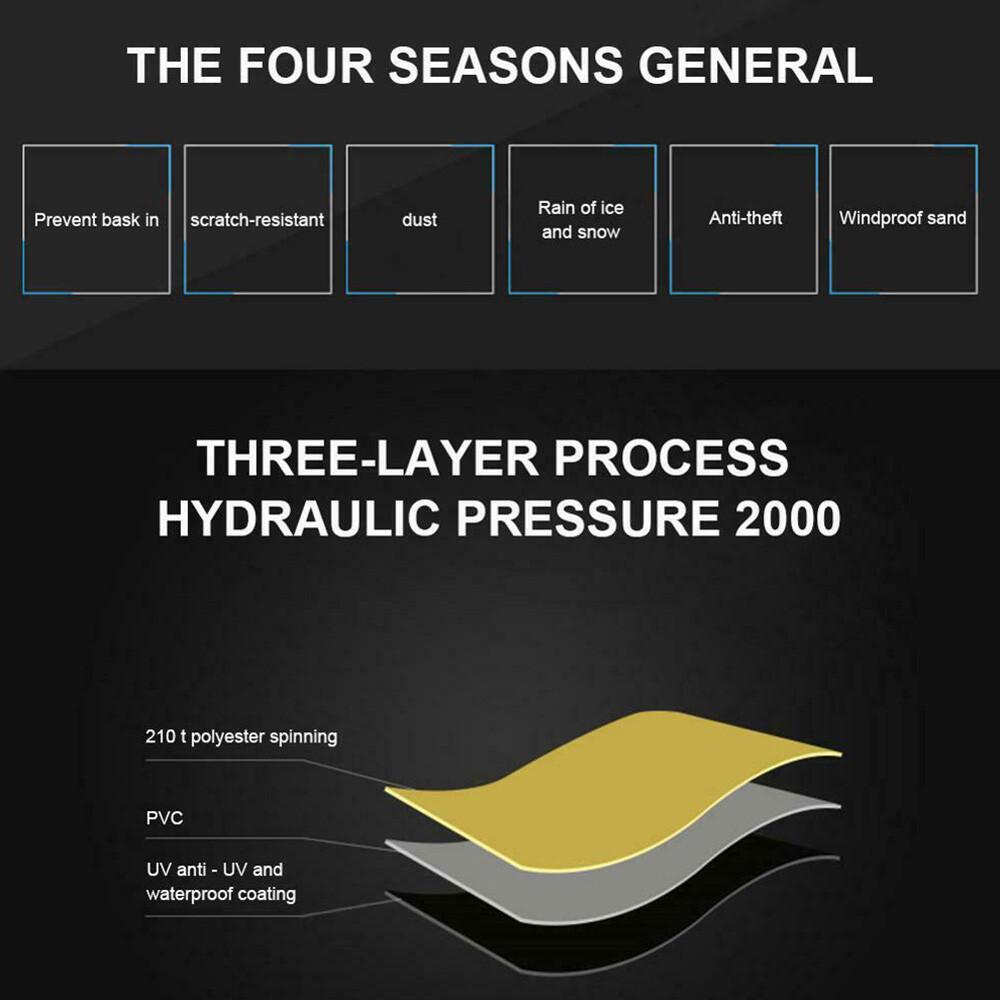 Large Waterproof Outdoor Motorcycle Motorbike Cruiser Scooter Motor Bike Cover - Image 6