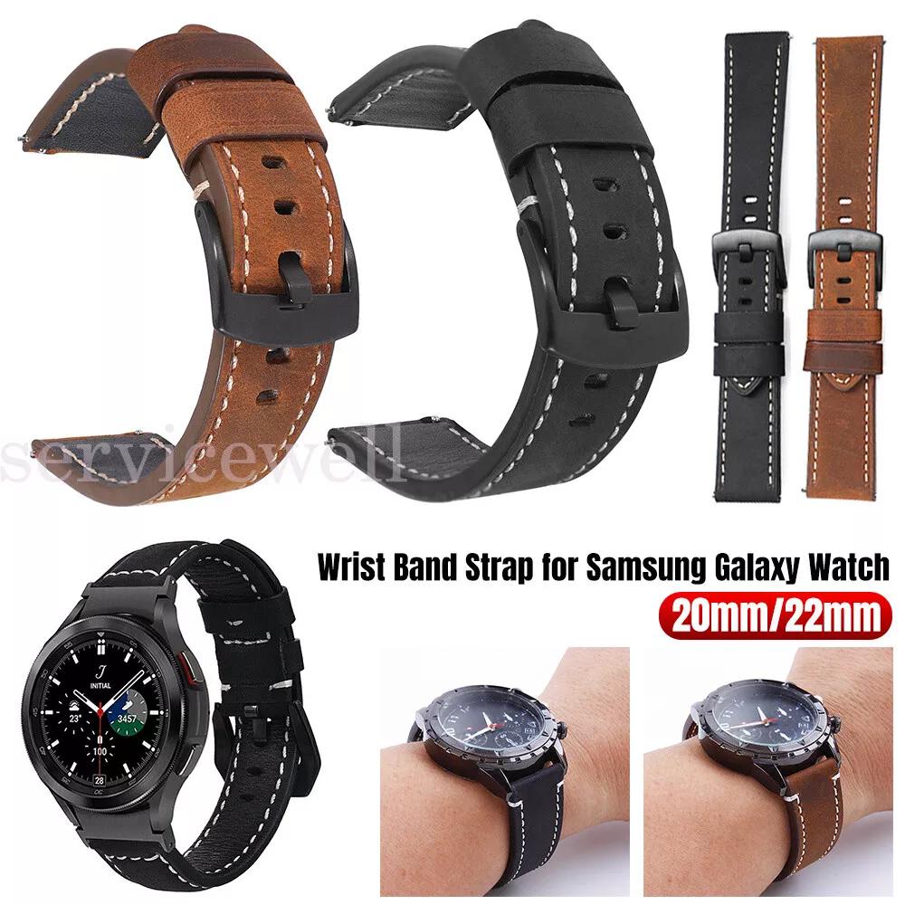 Leather Band Strap For Samsung Watch 6 5 4 40/44mm 6 Classic 42/46mm S3