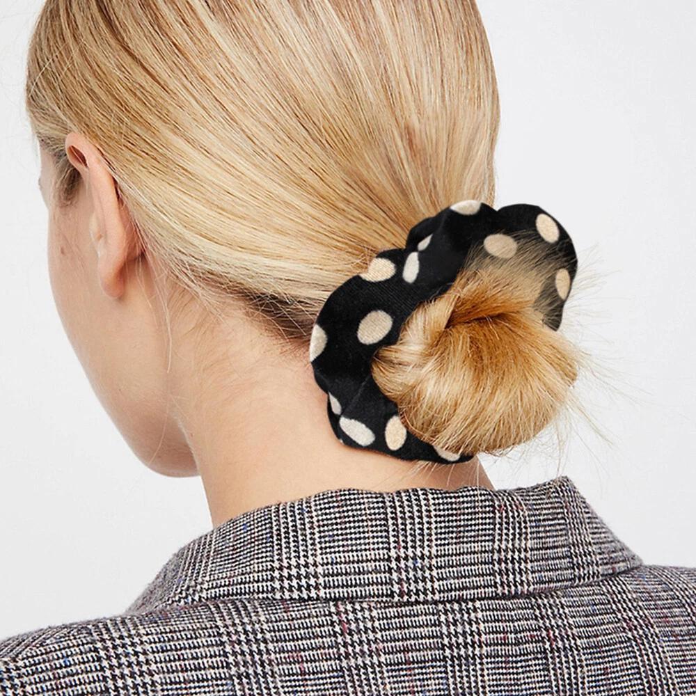 Leopard Velvet Scrunchie Elastic Women Hair Bands Accessories Girls Fashion AU - Image 2