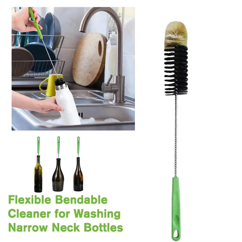 Long Handle Bottle Brush Cleaning Brush Scrubbing Tool Cup Brush Kettle Brush OZ - Image 2