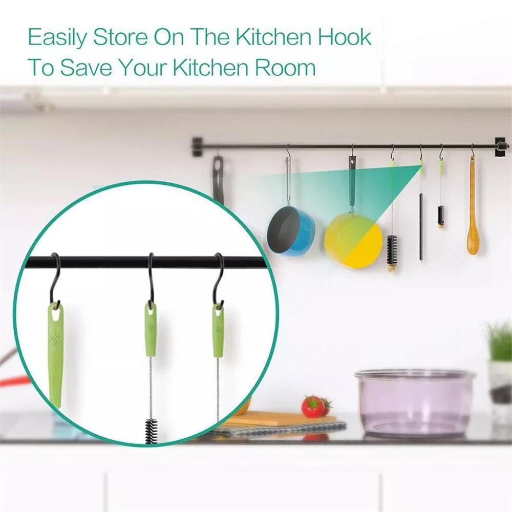 Long Handle Bottle Brush Cleaning Brush Scrubbing Tool Cup Brush Kettle Brush OZ - Image 7