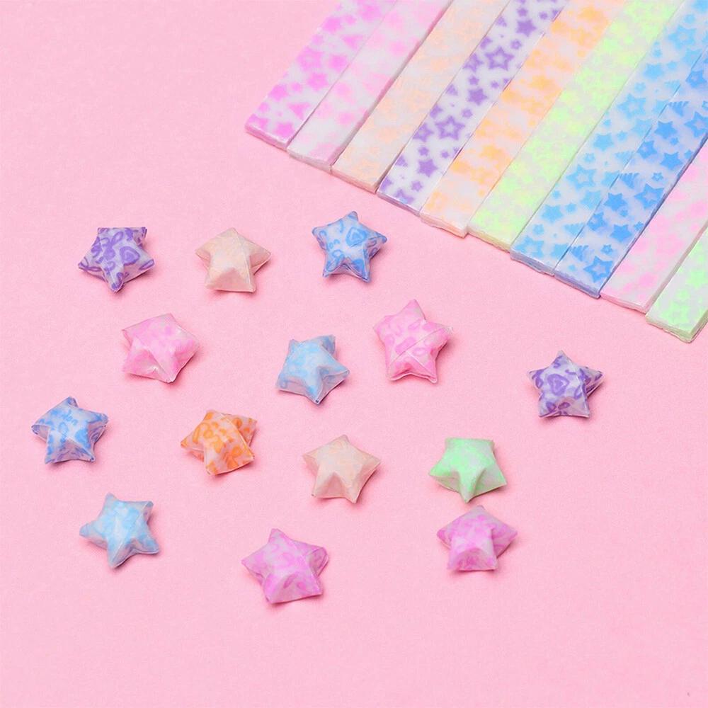 Lucky Wish Star Paper Strips Glows in the dark Craft Gift 210X Origami Luminous