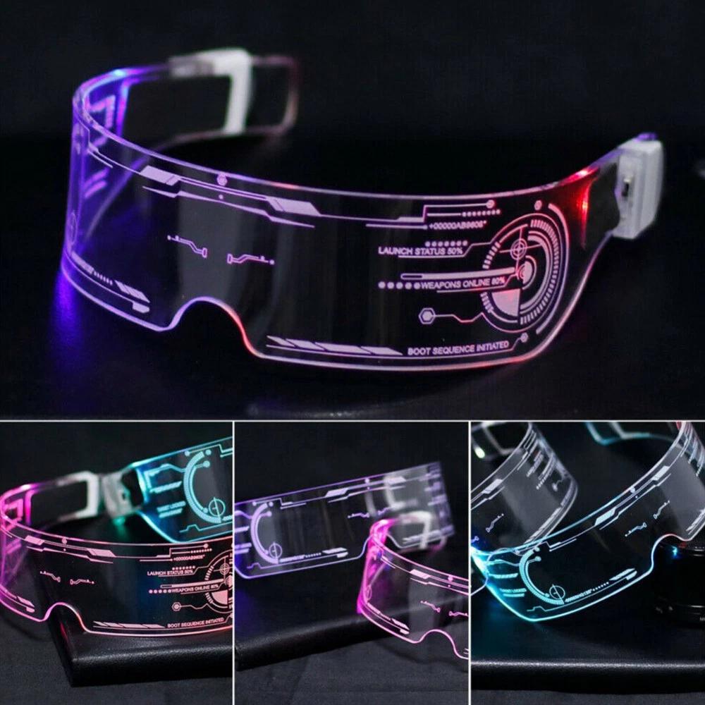 Luminous Glasses LED Futuristic Light Up Visor Eyeglasses for Costume Neon DJ AU - Image 6
