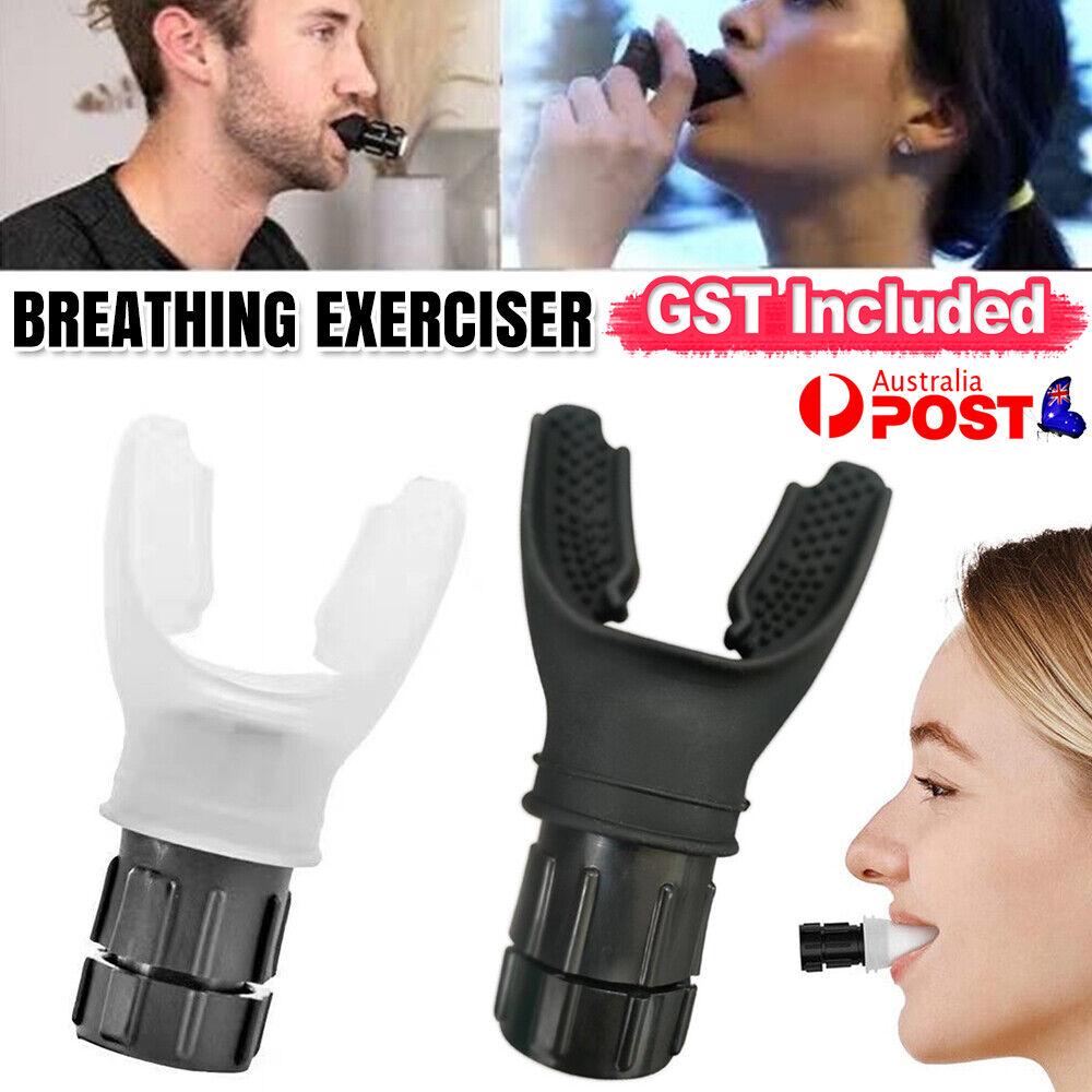 Lung Breathing Trainer Fitness Exercise Face Mouthpiece Portable Breath Booster