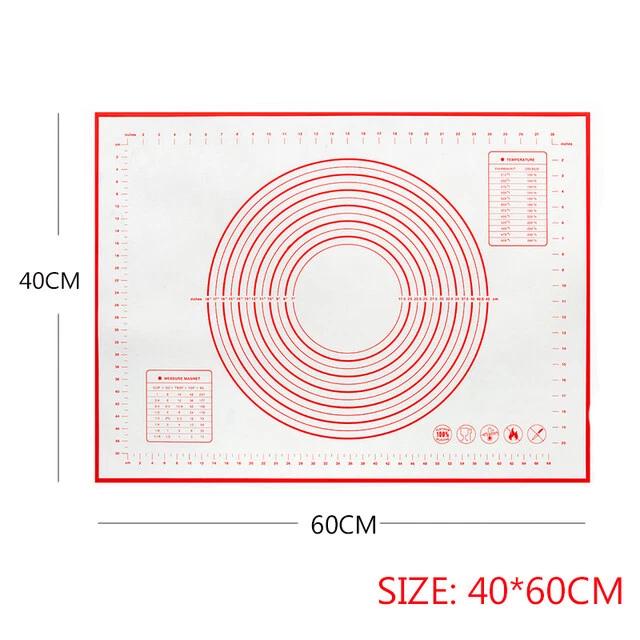 M/L/XL Kitchen Silicone Rolling Cake Dough Mat Pastry Clay Fondant Baking Sheet - Image 2
