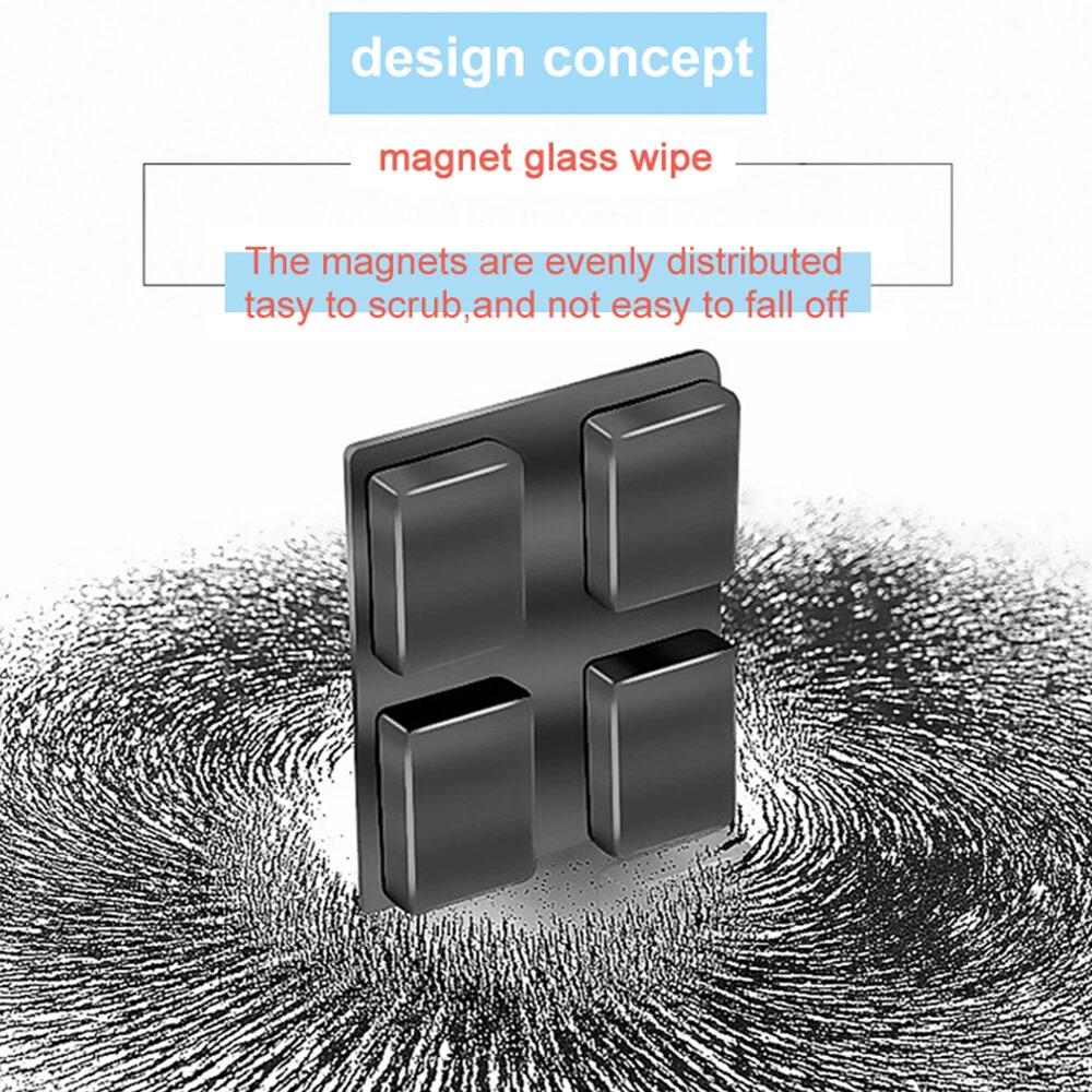 Magnetic Window Double Side Glass Wiper Cleaner Car Tool Surface Cleaning Brush - Image 7