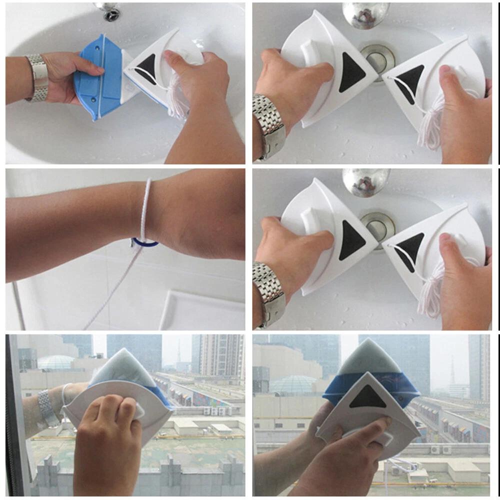 Magnetic Window Double Side Glass Wiper Cleaner Car Tool Surface Cleaning Brush - Image 3