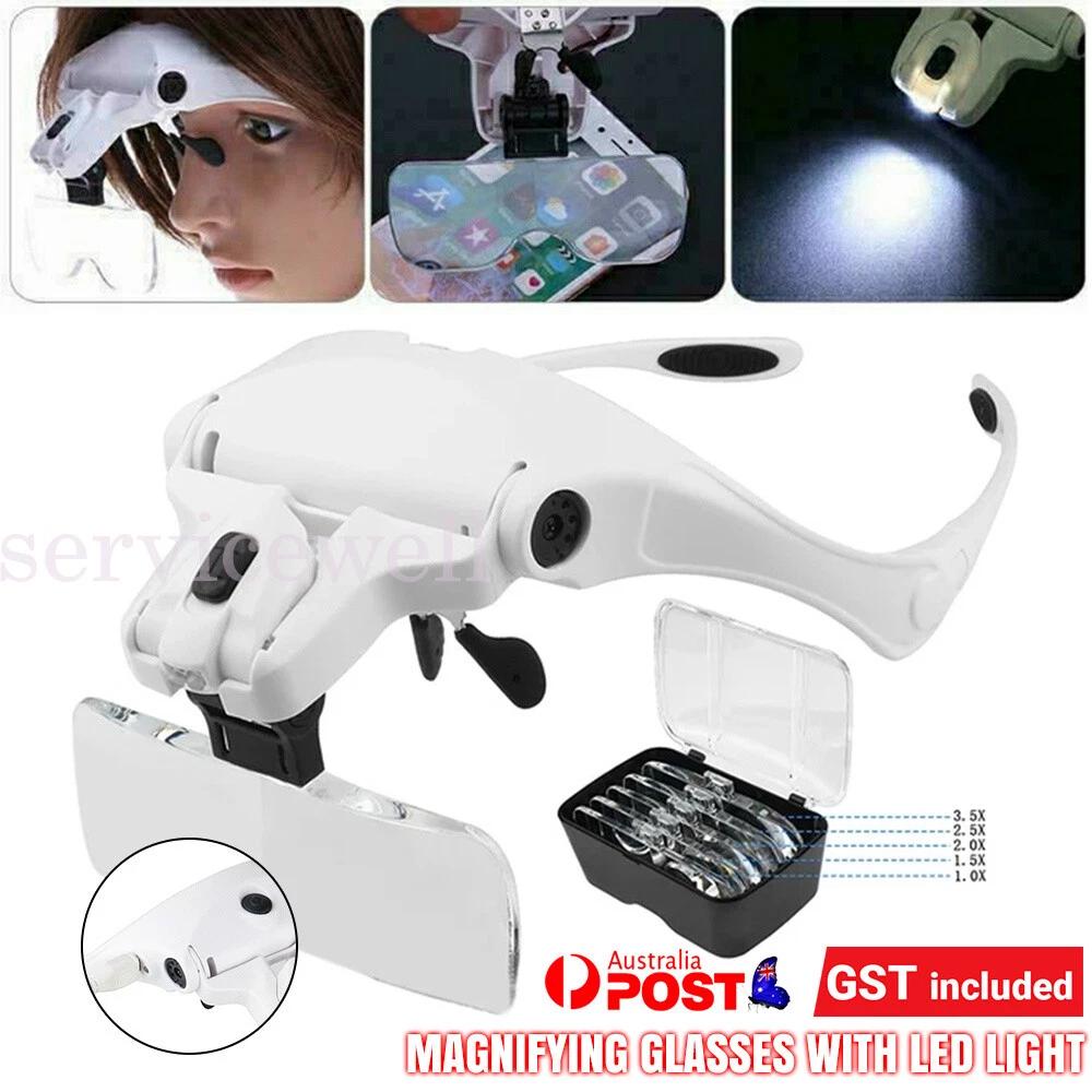 Magnifying Glasses with LED Light for Reading Head Magnifier Makeup Jewellers