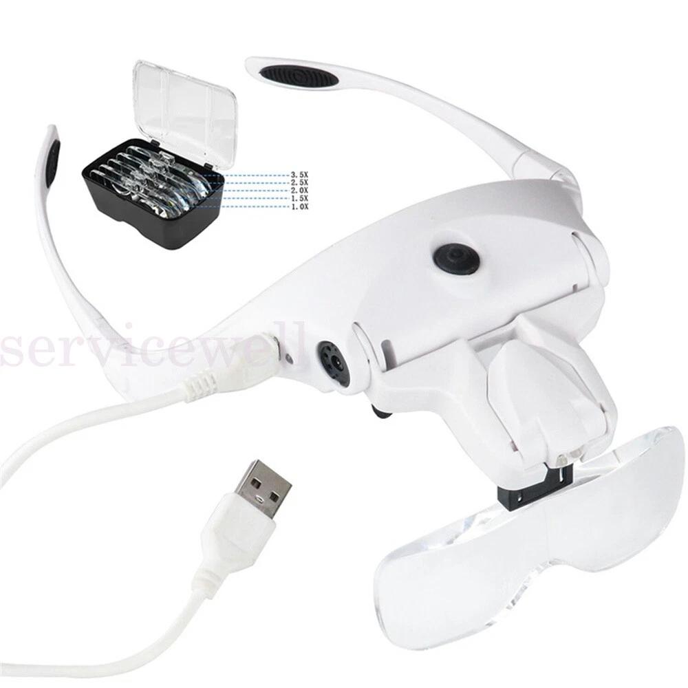 Magnifying Glasses with LED Light for Reading Head Magnifier Makeup Jewellers - Image 2