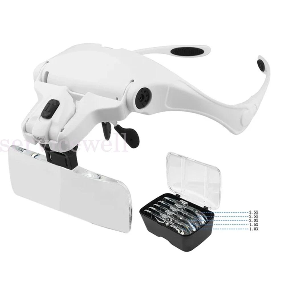 Magnifying Glasses with LED Light for Reading Head Magnifier Makeup Jewellers - Image 7