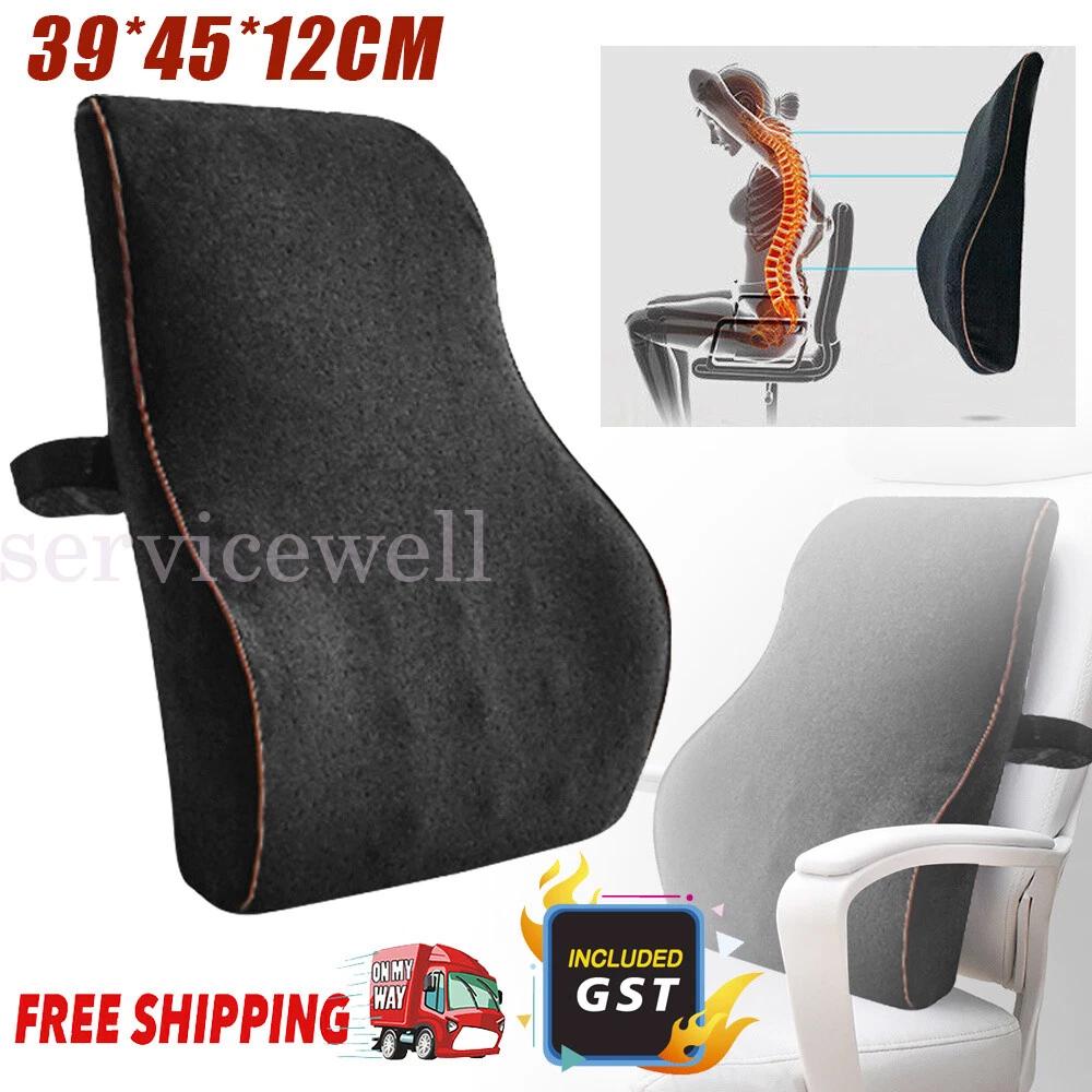 Memory Foam Lumbar Back Support Cushion Seat Waist Back Pillow Home Car Office A