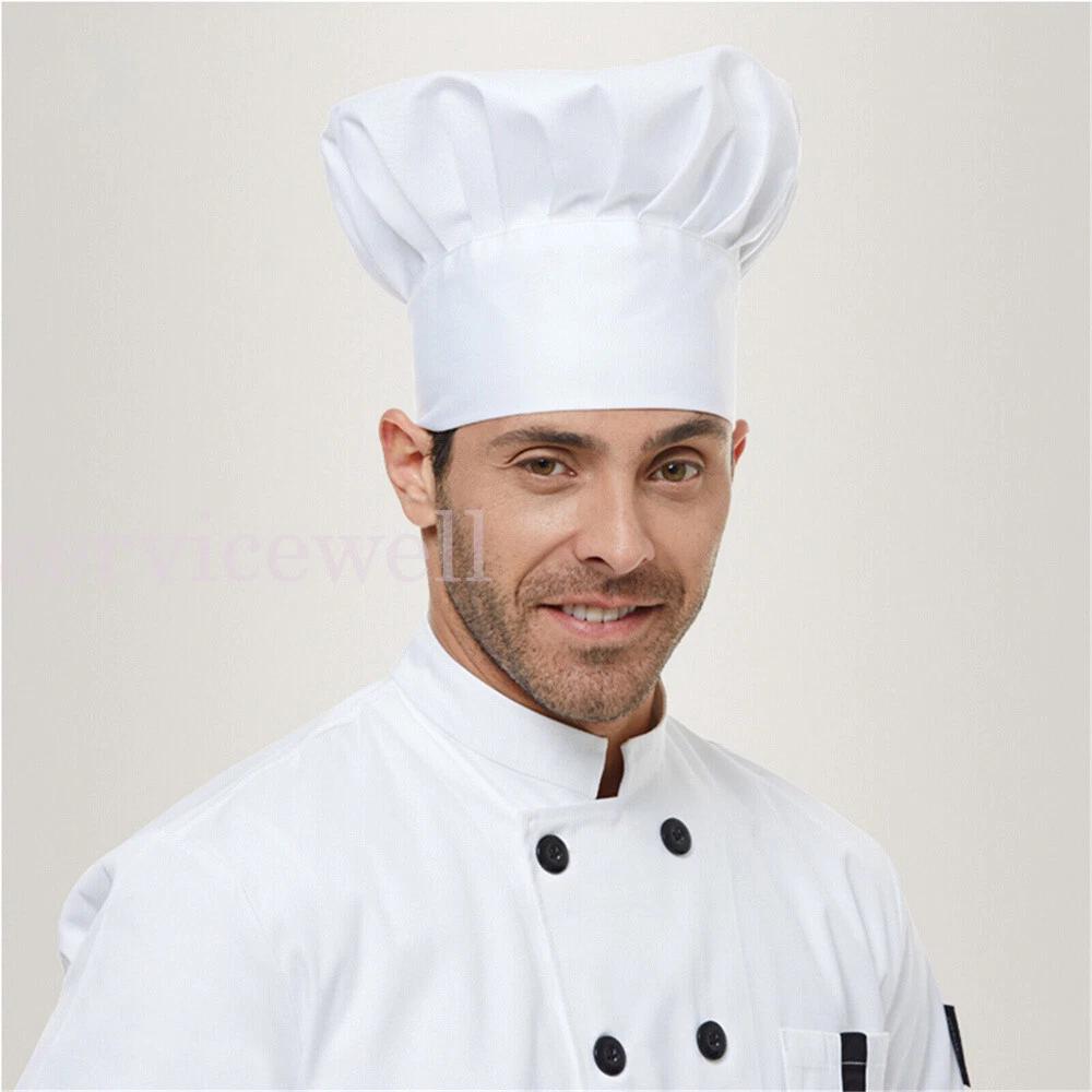 Men&Women Chef Hat Adjustable Elastic Baker Restaurant Kitchen Cooking Chef Caps - Image 6