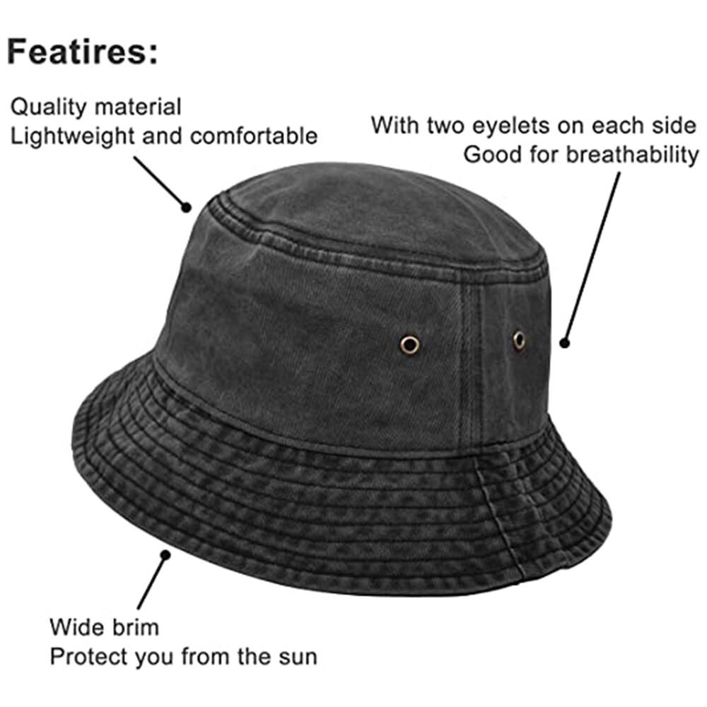 Men Women NEW STYLISH SOFT WASHED BUCKET HAT SPORTS SUNCAP SUMMER HAT Travel AU - Image 2