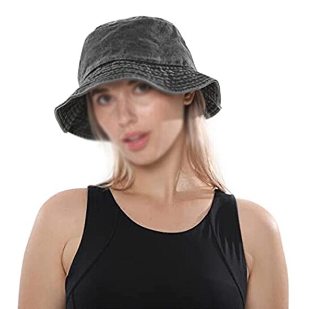 Men Women NEW STYLISH SOFT WASHED BUCKET HAT SPORTS SUNCAP SUMMER HAT Travel AU - Image 5