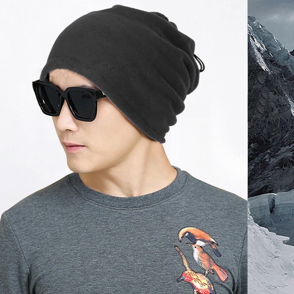 Men Women's Winter Fleece Snood Scarf Neck Warmer Thermal Ski Beanie Hat Cap AU - Image 6