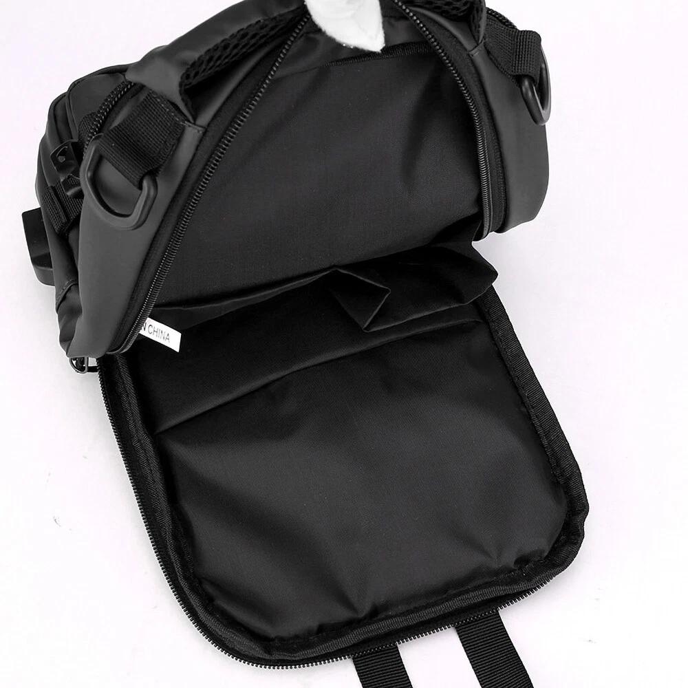Men's Sling Crossbody Bag Chest Shoulder Messenger Backpack USB Port - Image 5