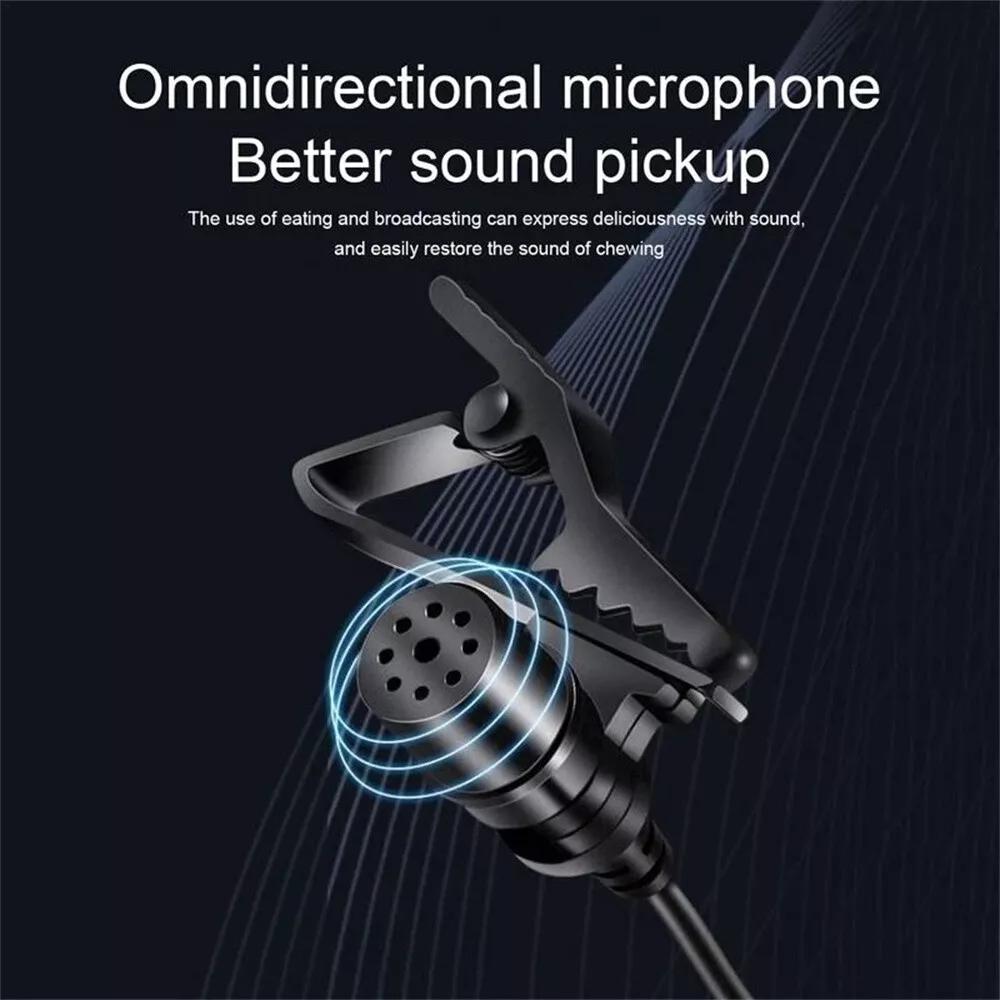 Mini Lavalier Mic Microphone Clip-on Lapel 3.5mm/USB C Mobile Phone PC Recording - Image 5