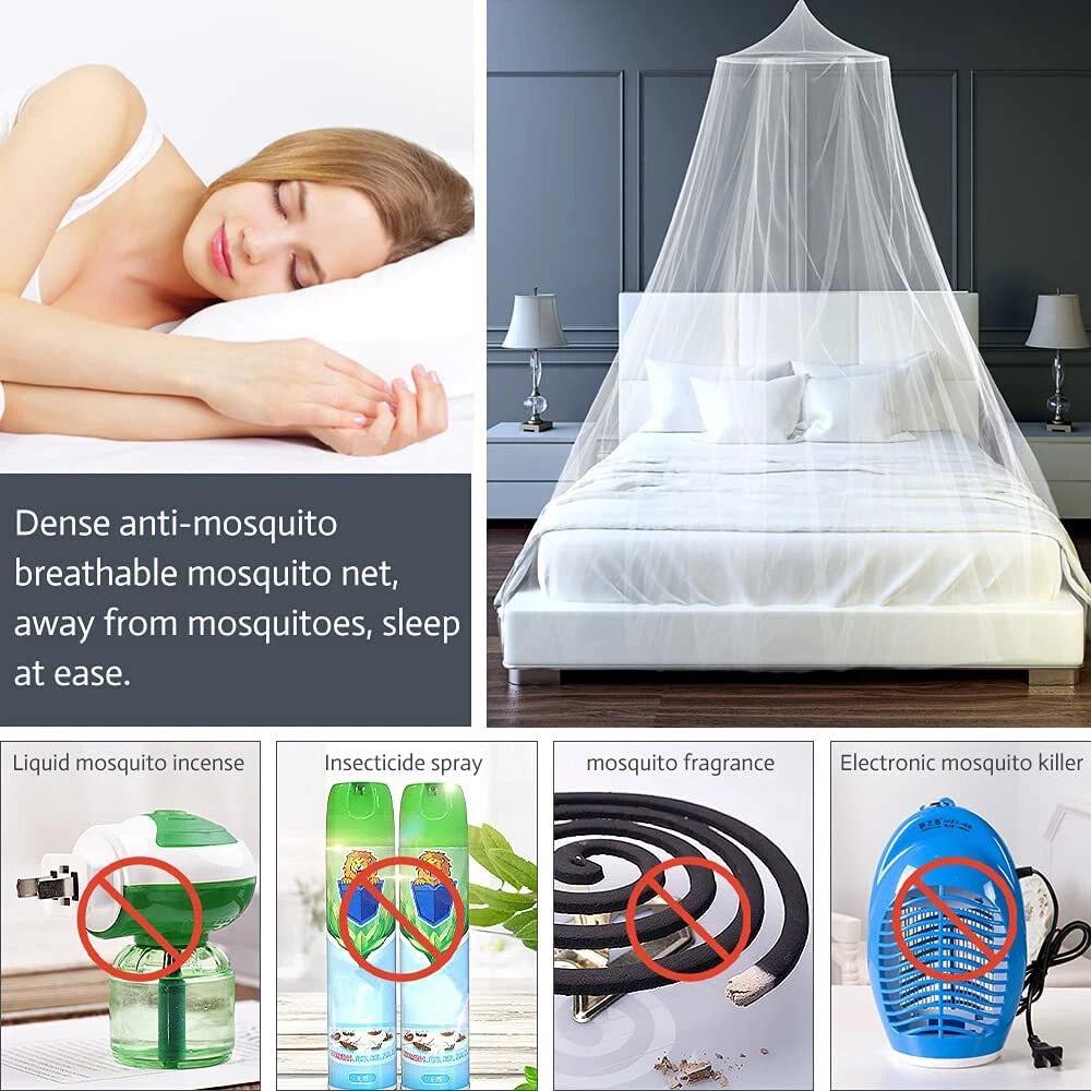 Mosquito Net Double Single Queen Canopy Bed Curtain Dome Stopping Fly Insect OZ - Image 5