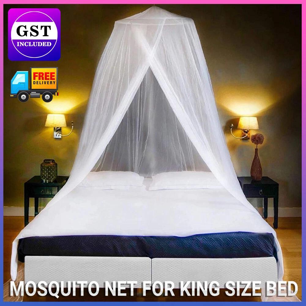 Mosquito Net Double Single Queen Canopy Bed Curtain Dome Stopping Fly Insect OZ