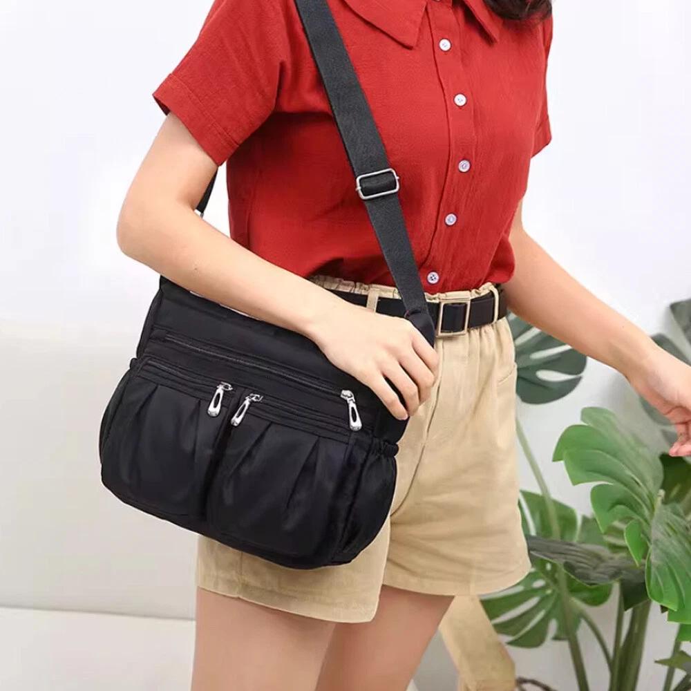 Multi Pocket Messenger Handbag CrossBody Bags Holiday Travel Shoulder Bag Ladies - Image 6