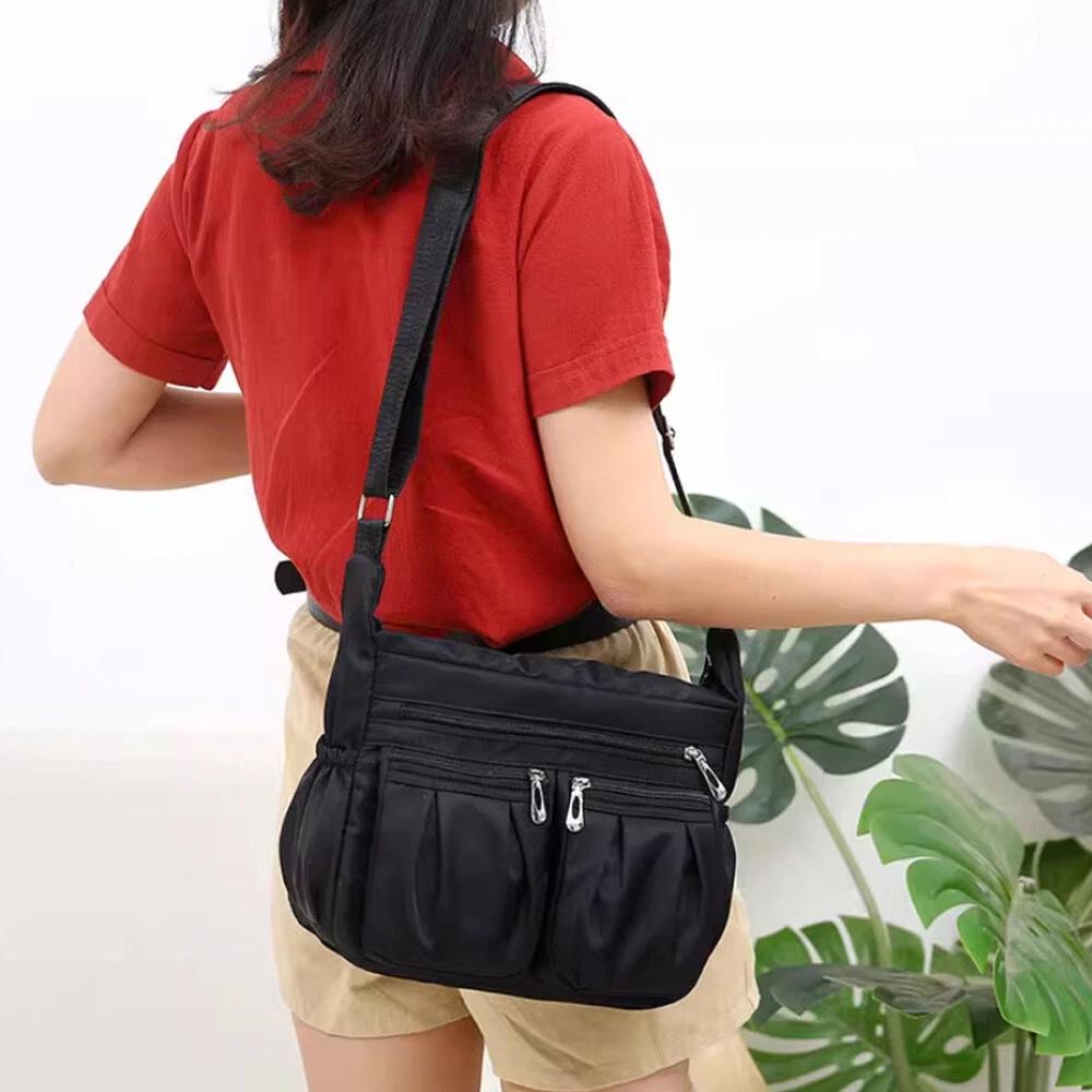 Multi Pocket Messenger Handbag CrossBody Bags Holiday Travel Shoulder Bag Ladies - Image 4