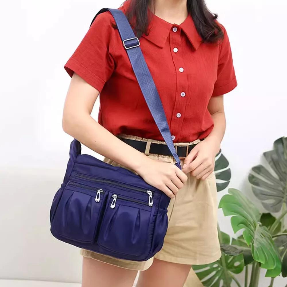 Multi Pocket Messenger Handbag CrossBody Bags Holiday Travel Shoulder Bag Ladies - Image 5