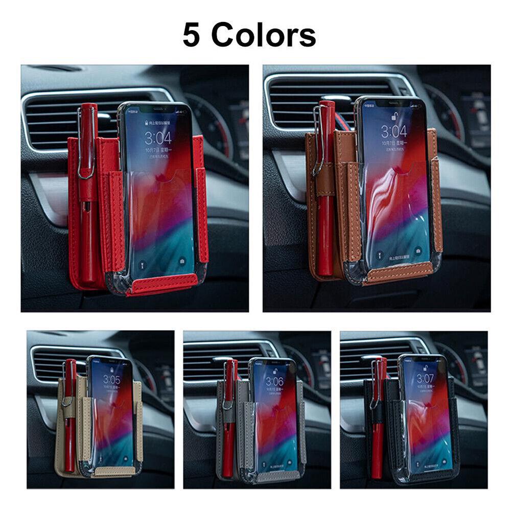 Multifunction Car Pocket Automotive Air Vent Holders Mobile Phone Storage Pouch