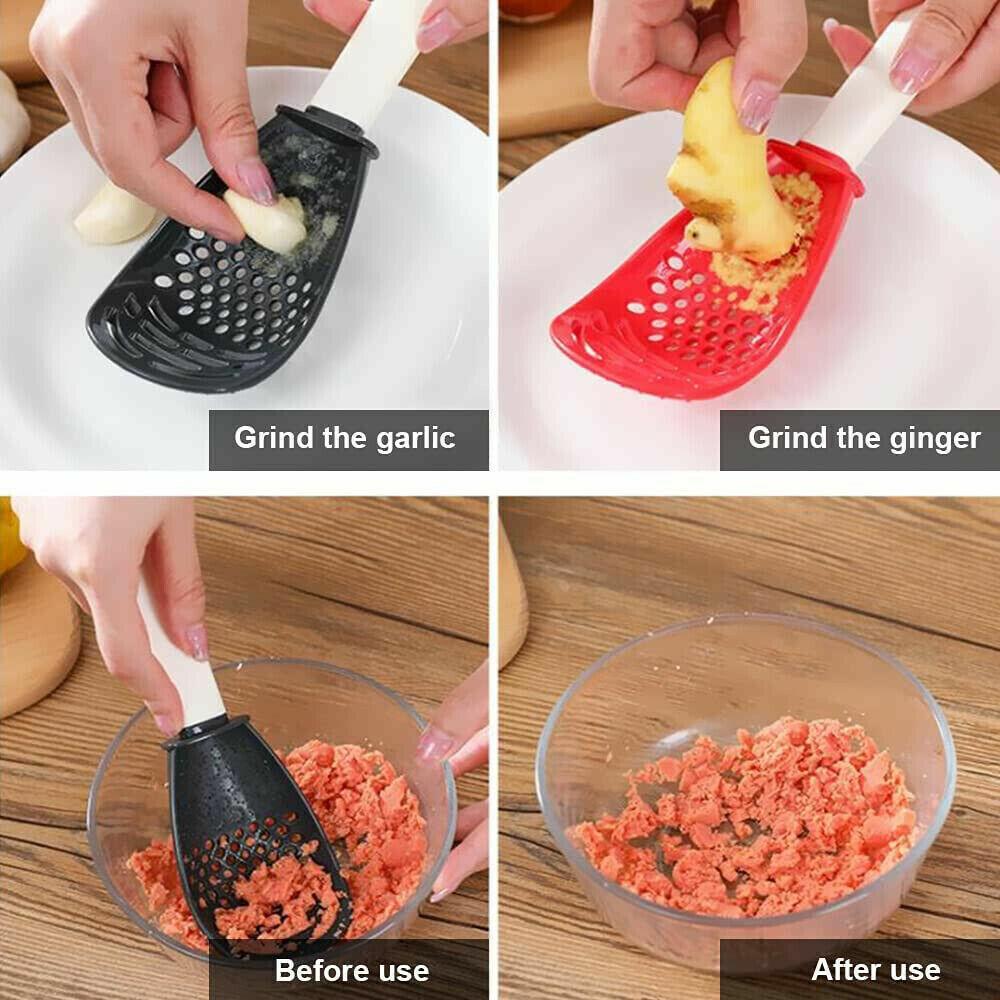 Multifunction Kitchen Cooking Spoon Tool Skimmer Garlic Press Potato Ricer Scoop - Image 4