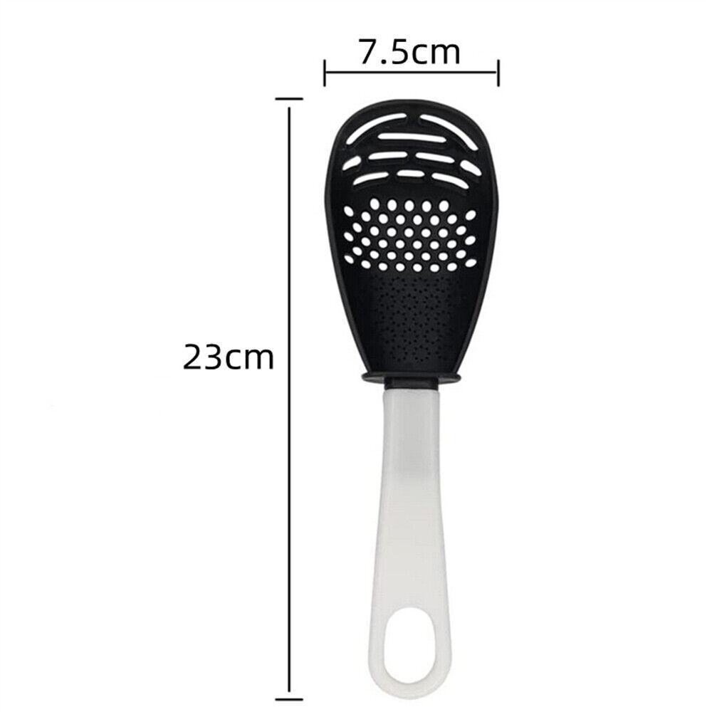 Multifunction Kitchen Cooking Spoon Tool Skimmer Garlic Press Potato Ricer Scoop - Image 2