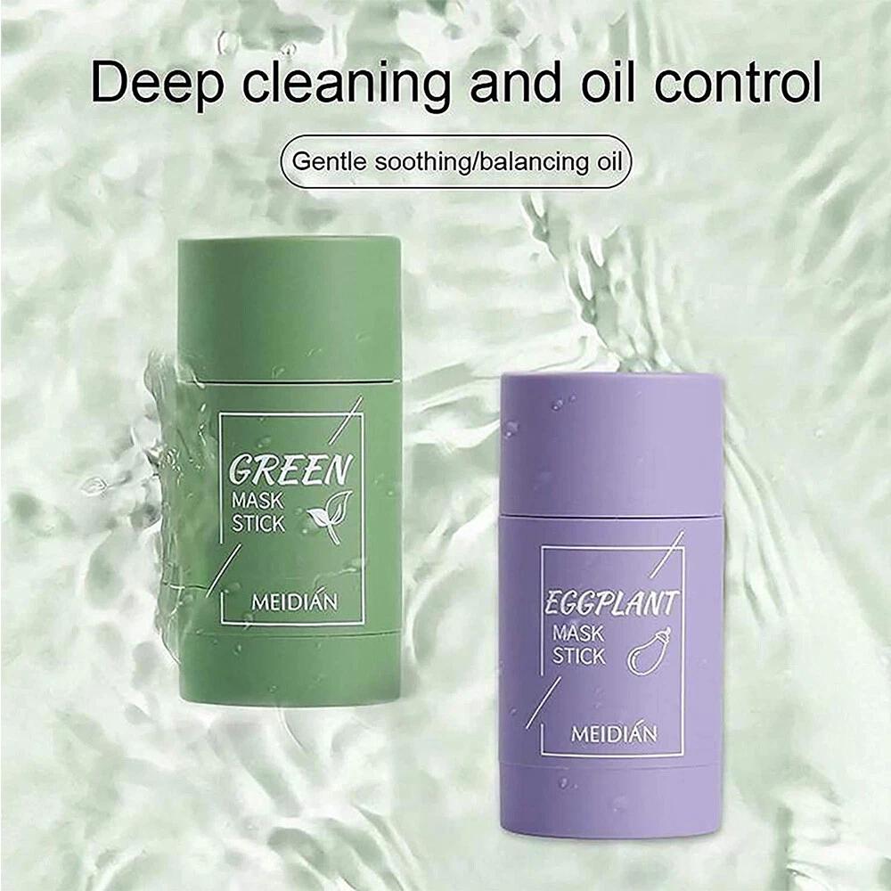 2X Natural Green Tea Purifying Clay Stick Mask Oil Control Anti-Acne Fine - Image 4