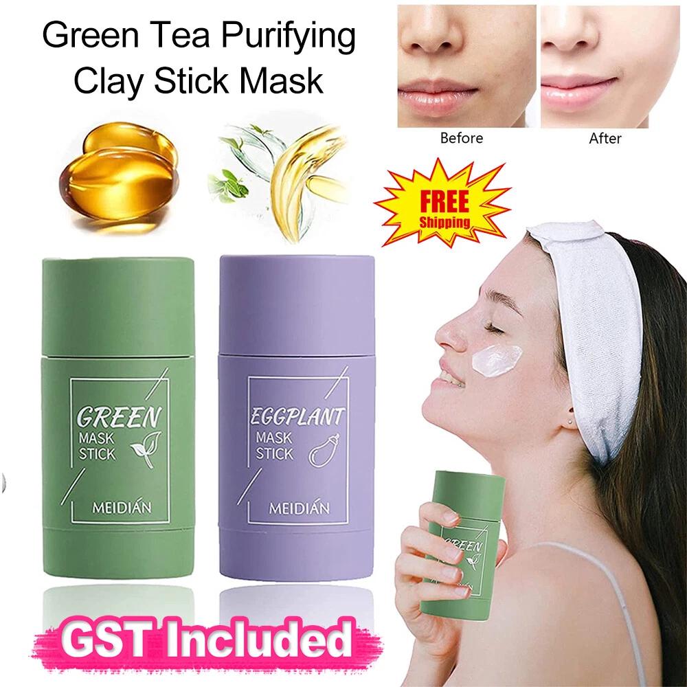 2X Natural Green Tea Purifying Clay Stick Mask Oil Control Anti-Acne Fine