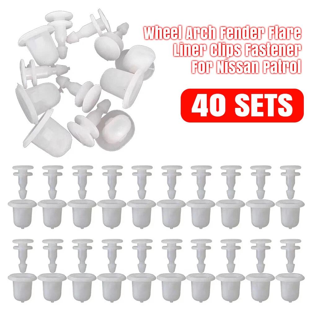 NEW 40 sets Wheel Arch Fender Flare Liner Clips Fastener For Nissan Patrol GU A+
