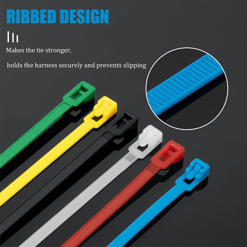 8MM Cable Ties Zip Nylon Plastic Releasable Reusable Wraps Ratchet Wire AU - Image 4
