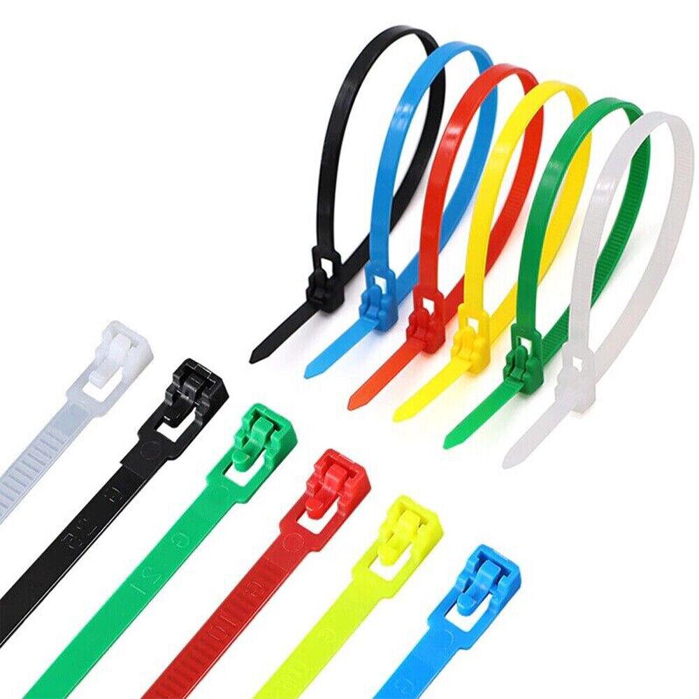 8MM Cable Ties Zip Nylon Plastic Releasable Reusable Wraps Ratchet Wire AU - Image 7