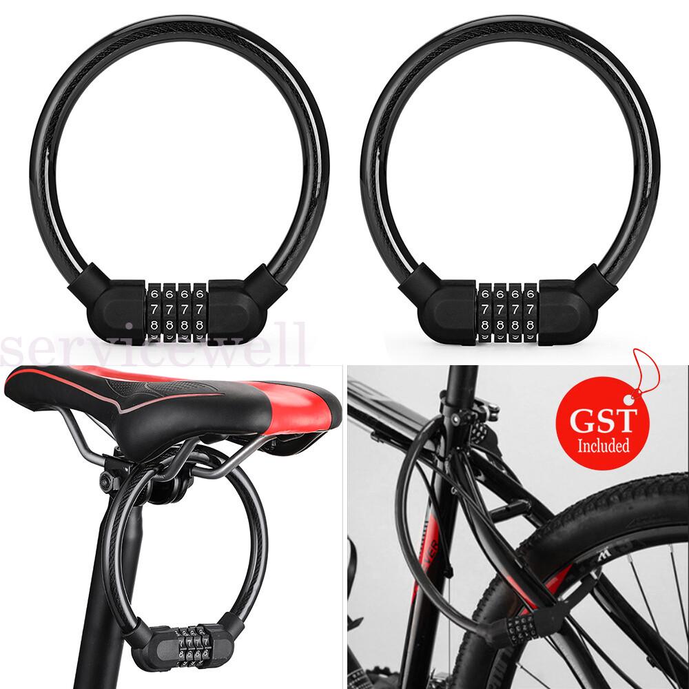 Bicycle Code Combination Locker 4-Digital Password Pin Security Cable Lock