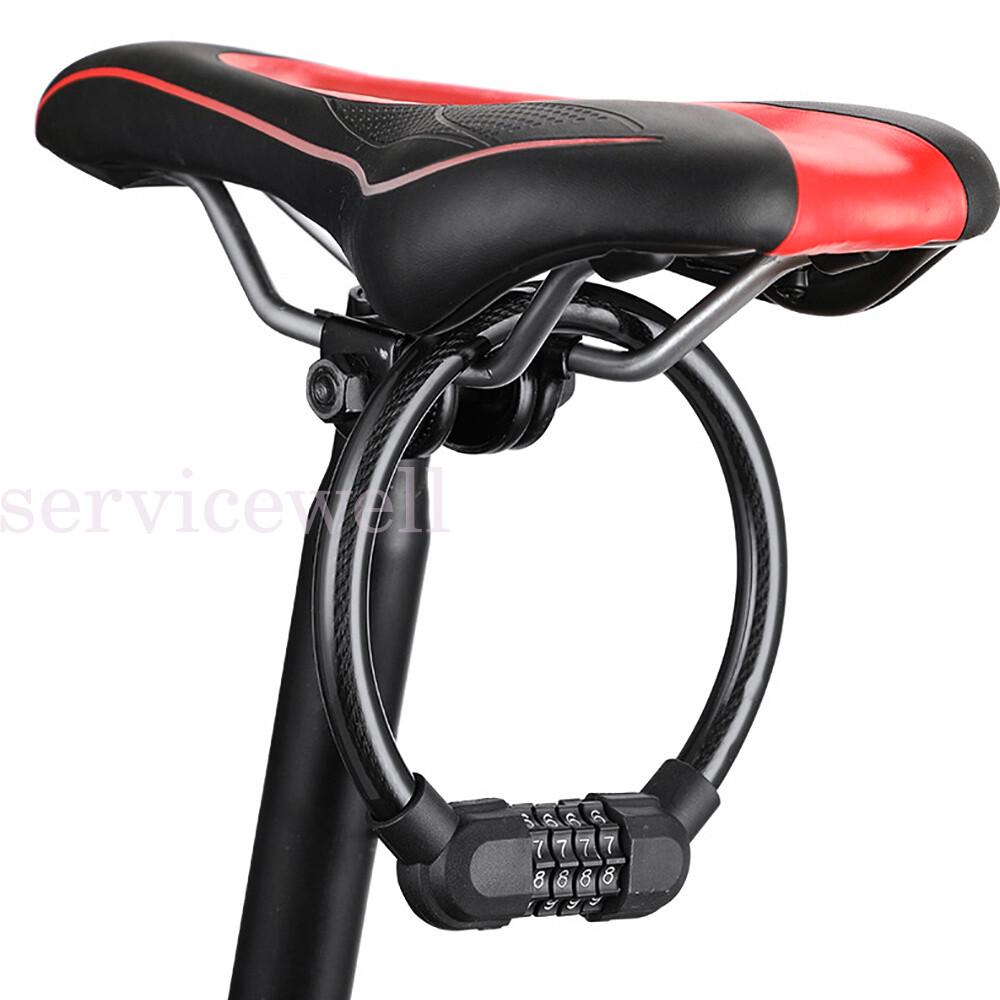Bicycle Code Combination Locker 4-Digital Password Pin Security Cable Lock - Image 6