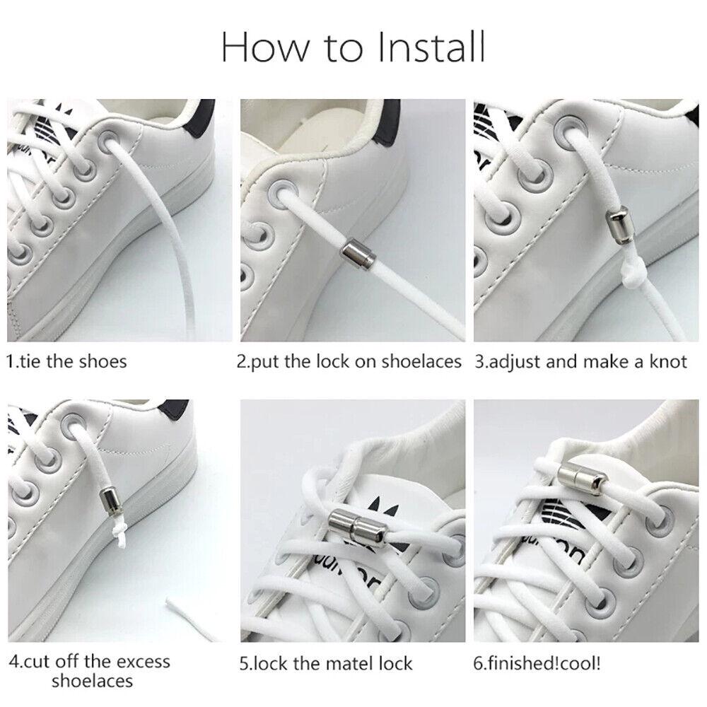 Elastic Silicone Shoe Laces Screw Shoelaces Lazy Shoe Lace Unisex No Tie - Image 2